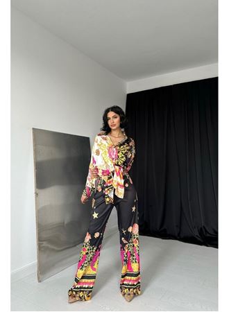 Desenli Gömlek Ve Desenli Pantolon Takım