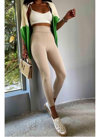 Kadın Yüksek Bel Içi şardonlu Fırsat ürün Toparlayıcı Tayt