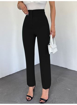 Zra Pileli Havuç Pantolon -Siyah