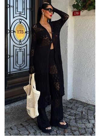 Bridget Ajurlu Uzun Hırka Takım 9881