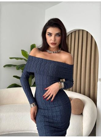 Ovieda Madonna Yaka Elbise