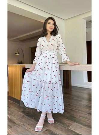 Kırmızı Gipeli Vual Elbise