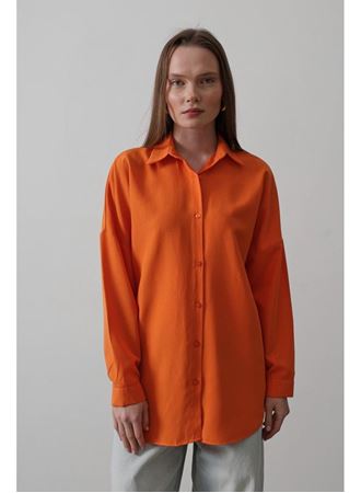 Uzun Kol Gömlek - Oranj
