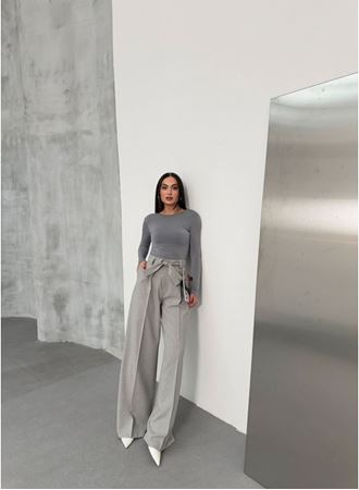 Sante Çi̇zgi̇li̇ Bel Kuşakli Palazzo Pantolon