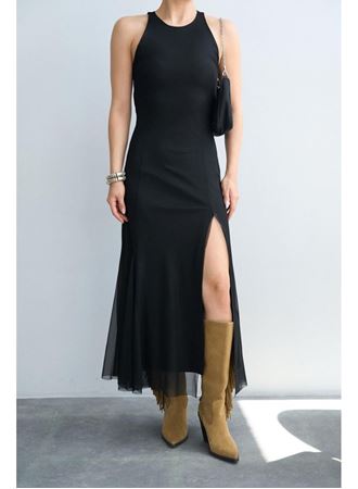 Tül Elbise - Siyah