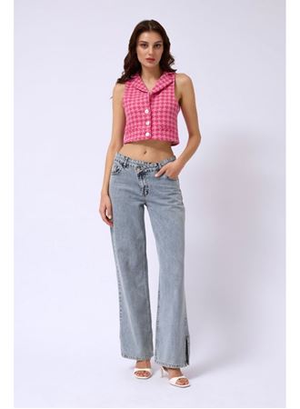 Kazayağı Crop Yelek