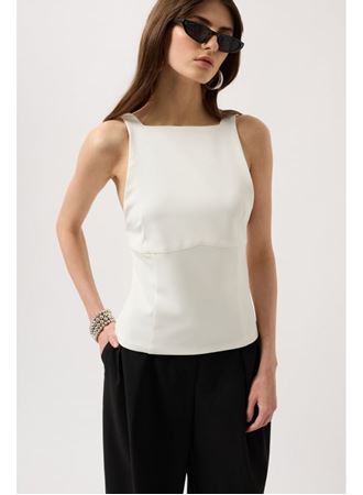 Sırt Kurdele Detay Bluz