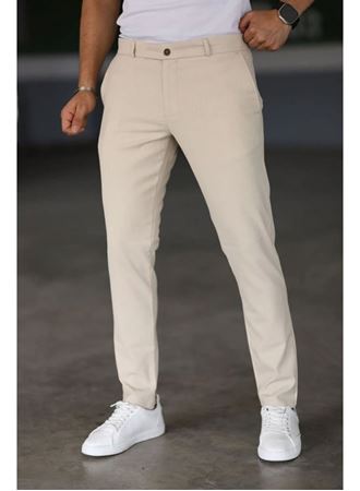 Erkek Düz Kesim Bilek Boy Kumaş Pantolon