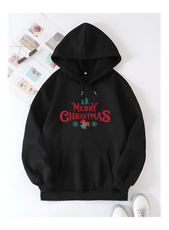 Merry Chrıstmas Sweatshirt - Hodie - Siyah