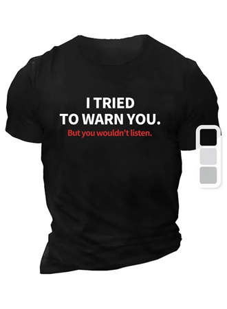 Baskılı Oversize Bisiklet Yaka T-shirt - Siyah