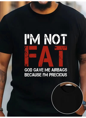 Baskılı Oversize Bisiklet Yaka T-shirt - Siyah