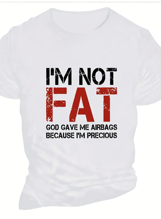 Baskılı Oversize Bisiklet Yaka T-shirt - Beyaz