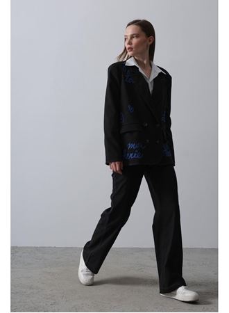 Kalpli Ceket Takım - Siyah