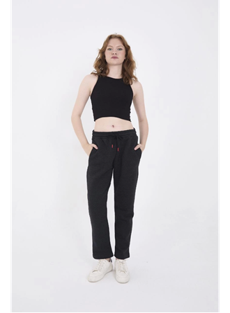 Unisex Üç İplik Basic Eşofman Pantolon - Antrasit