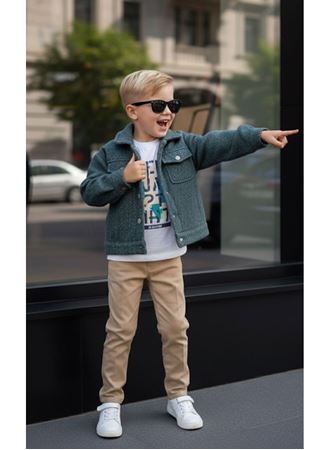 11005 KAŞE CEKETLİ 3 LÜ TAKIM 