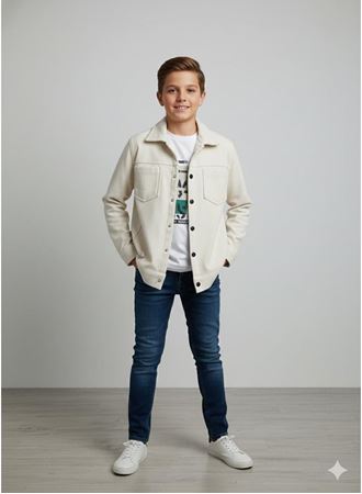 443571 ERKEK ÇOCUK İKİLİ TAKIM EKRU 9-12