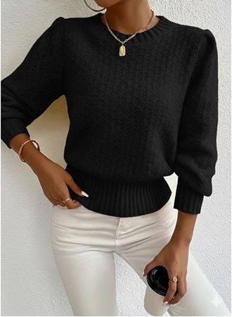 Kadın Uzun Kollu Bisiklet Yaka Triko Bluz