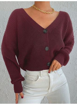 Kadın Uzun Kollu üç Düğmeli Triko Hırka