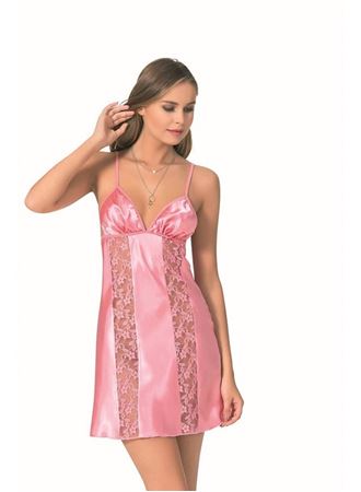 Arias Closet Pembe Kısa Saten Gecelik