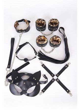 Arias Closet Deri Harness Leopar Set