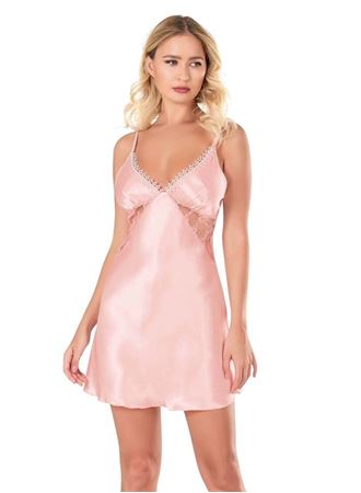 Arias Closet Somon Kısa Saten Gecelik