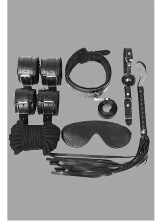 Arias Closet Kol Bacak İp Maske Kelepce Ağız Topu Kople Deri Set