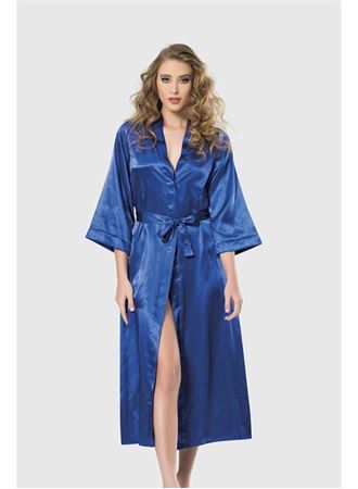 Saks Uzun Saten Sabahlık