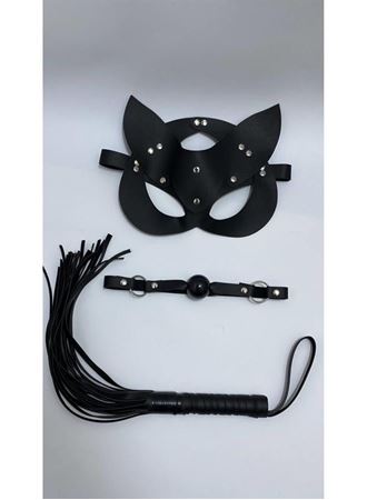 Siyah Maske Ağız Topu,3'Lü Set