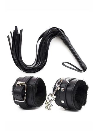 Deri Bileklik Kırbaç Harness Set