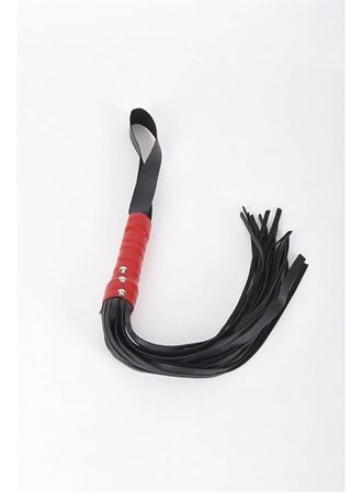 Deri Siyah Kırmızı Kırbaç