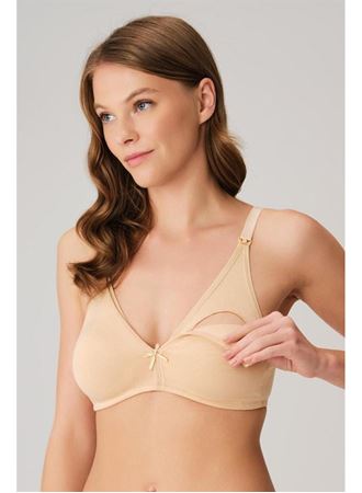 Pamuklu Balensiz Lohusa Önden Açılan Ten Emzirme Sütyeni