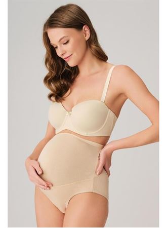 Pamuk ve Modal Kumaş Yüksek Bel Ten Hamile Külodu