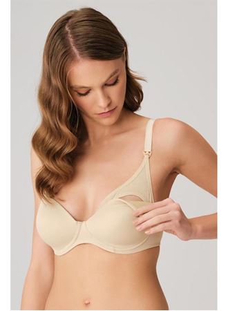 Balensiz Lohusa Önden Açılan Yumuşak Süngerli Ten Emzirme Sütyeni