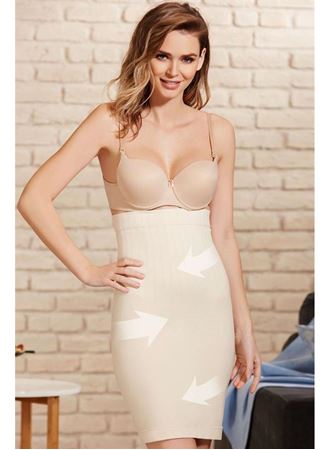 Toparlayıcı Vücut İnceltici Dikişsiz Yüksek Bel Etek Korse