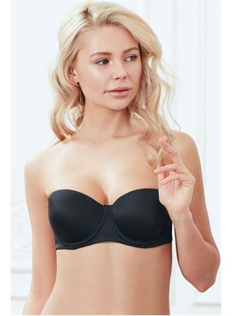 Balenli Desteksiz Dolgusuz Askısız Straplez Günlük Klasik T-Shirt Sütyeni