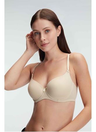 Ten Balenli Desteksiz Dolgusuz Askıları Çıkabilen Günlük Klasik T-Shirt Sütyeni