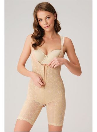 Toparlayıcı Vücut İnceltici Dikişli Fermuarlı Uzun Paca Altı Açık Sıkı Badi Korse