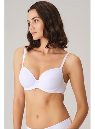 Balenli Desteksiz Dolgusuz Askıları Çıkabilen Günlük Klasik T-Shirt Sütyeni