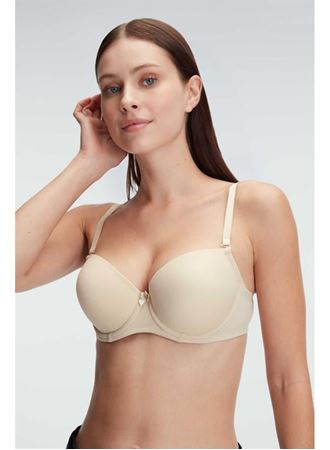 Balenli Destekli Dolgulu Askıları Çıkabilen Günlük Klasik T-Shirt Sütyeni