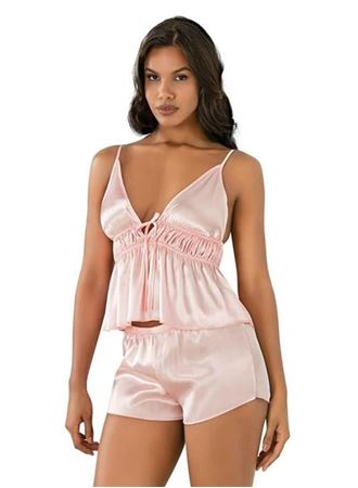 Somon Saten Şort Takımı 9208