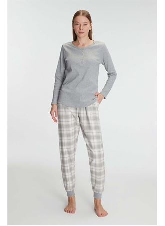 Anıl Pamuklu Uzun Kol Pijama Takımı