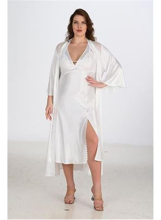 2li Ekru Sabahlık Takımı Bigsize 6224