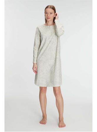 Pamuklu Uzun Kollu Gecelik