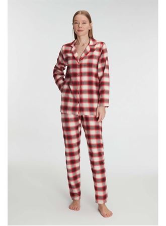 Anıl Pamuklu Uzun Kol Gömlek ve Pantolon Takım