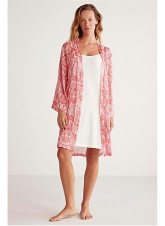 Penye Mood Desenli Sabahlık Takım