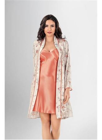 2 li Kısa Sabahlık Takımı Desenli 1962