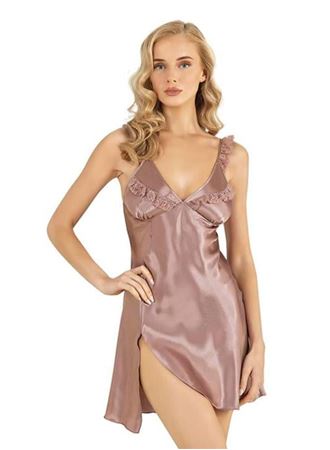 Vizon Kısa Saten Gecelik 8237