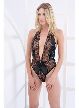 Moonlight 9477 Deri Fantezi Body Suit