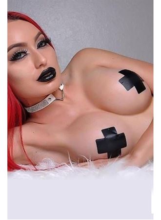 Siyah Yapışkan Bantlı Fantezi Göğüs Ucu Kapatıcı