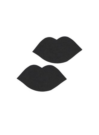 Siyah Dudak Şeklinde Fantezi Göğüs Ucu Kapatıcı